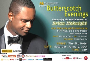 Brian McKnight will Perform this Saturday in Lagos at the Butterscotch Evenings