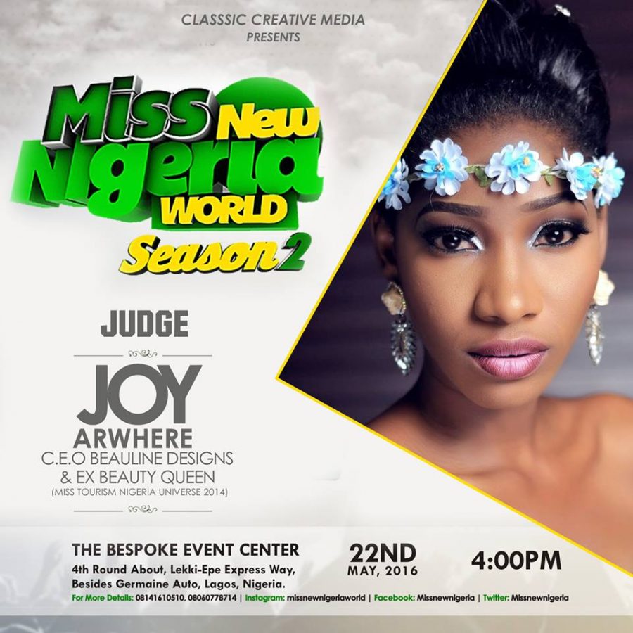 Miss New Nigeria World 2016 Contestants