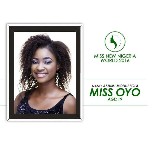 Miss New Nigeria World 2016 Contestants