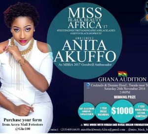 Anita Akuffo unveiled as Ambassador for Miss black beauty Africa